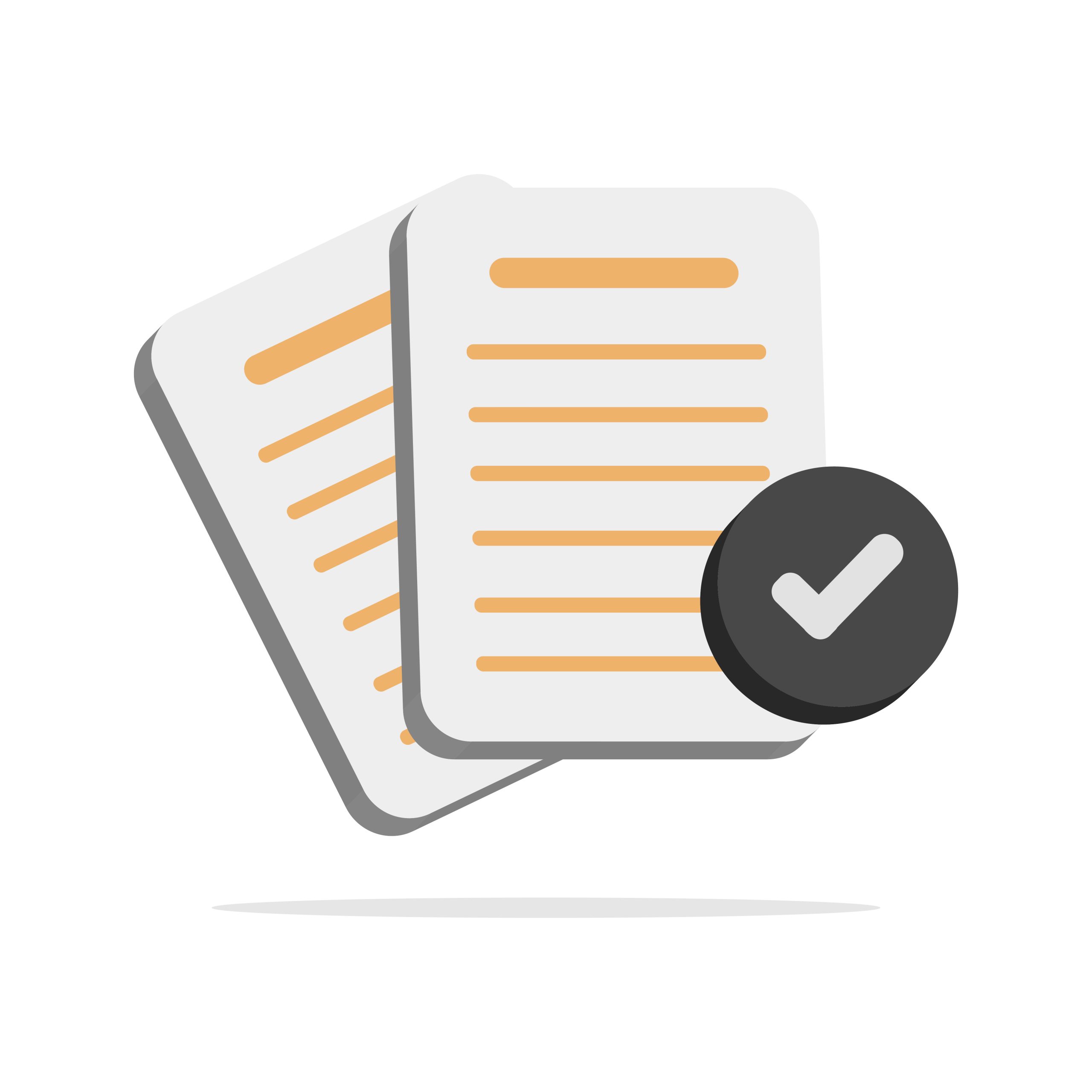 3d stack of paper sheets in minimal cartoon style scaled